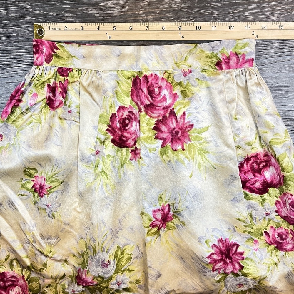 VTG Bergdorf Goodman Miss Bergdorf Floral Midi Skirt Romantic Cottagecore Rare - Picture 10 of 12